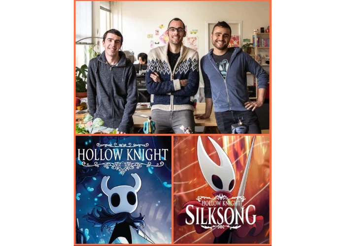 los tres creadores del juego silksong
